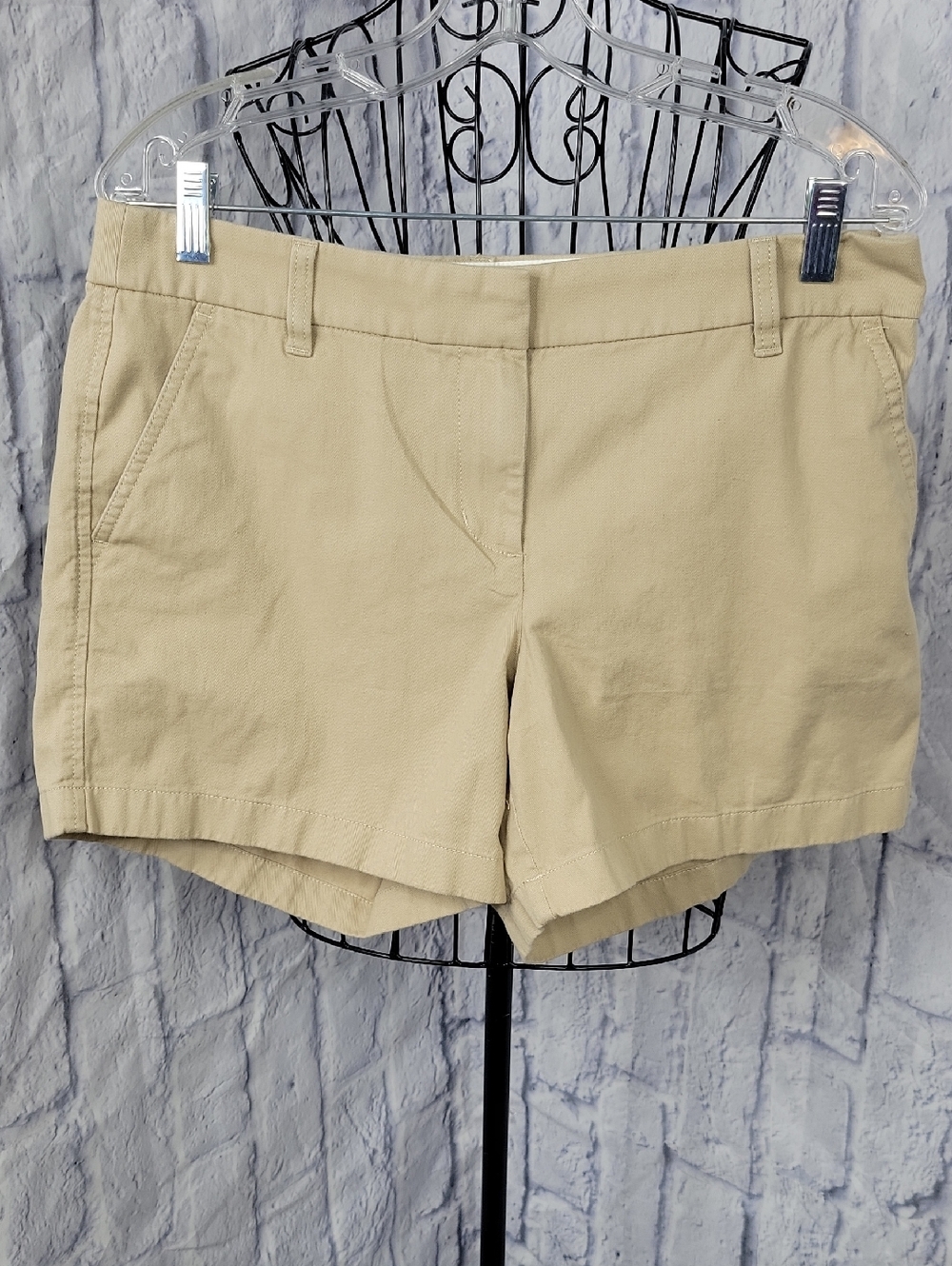 J. Crew Khaki Chino Shorts Size 10 Classic Casual Summer Shorts